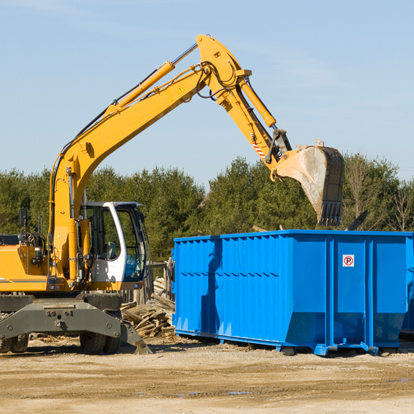 what size residential dumpster rentals are available in Northfield Massachusetts